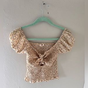 Cute summer off the shoulder shirted top